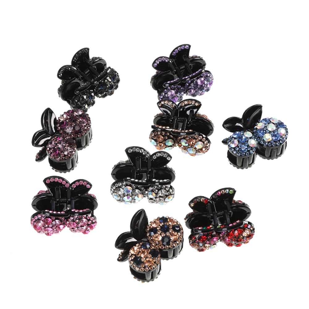 Rhinestone Cherry Small Hair Claw Diamond Hair Clip Fashion Hairpin Women Hair Accessories