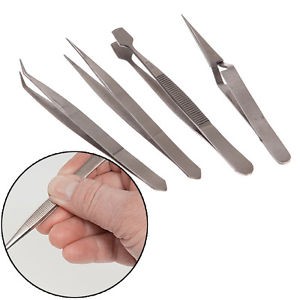 4 Piece Tweezer Set / 4 pcs pinset