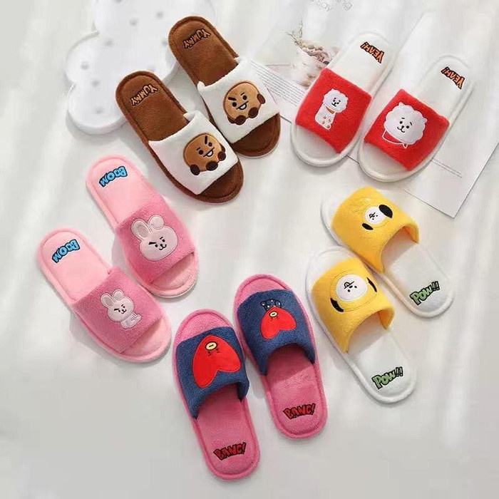NEW SANDAL BTS TATA CHIMMY COOKY RJ SHOOKY JIMIN JUNGKOOK SEPATU KAMAR - SHOOKY