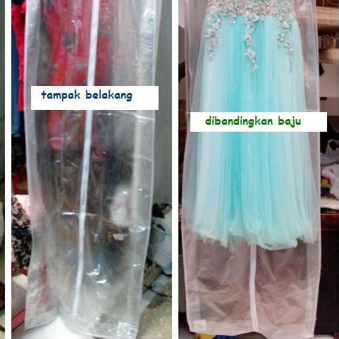 ♂ paling panjang COVER transparan untuk bungkus long dress / baju panjang | gaun pengantin ♬