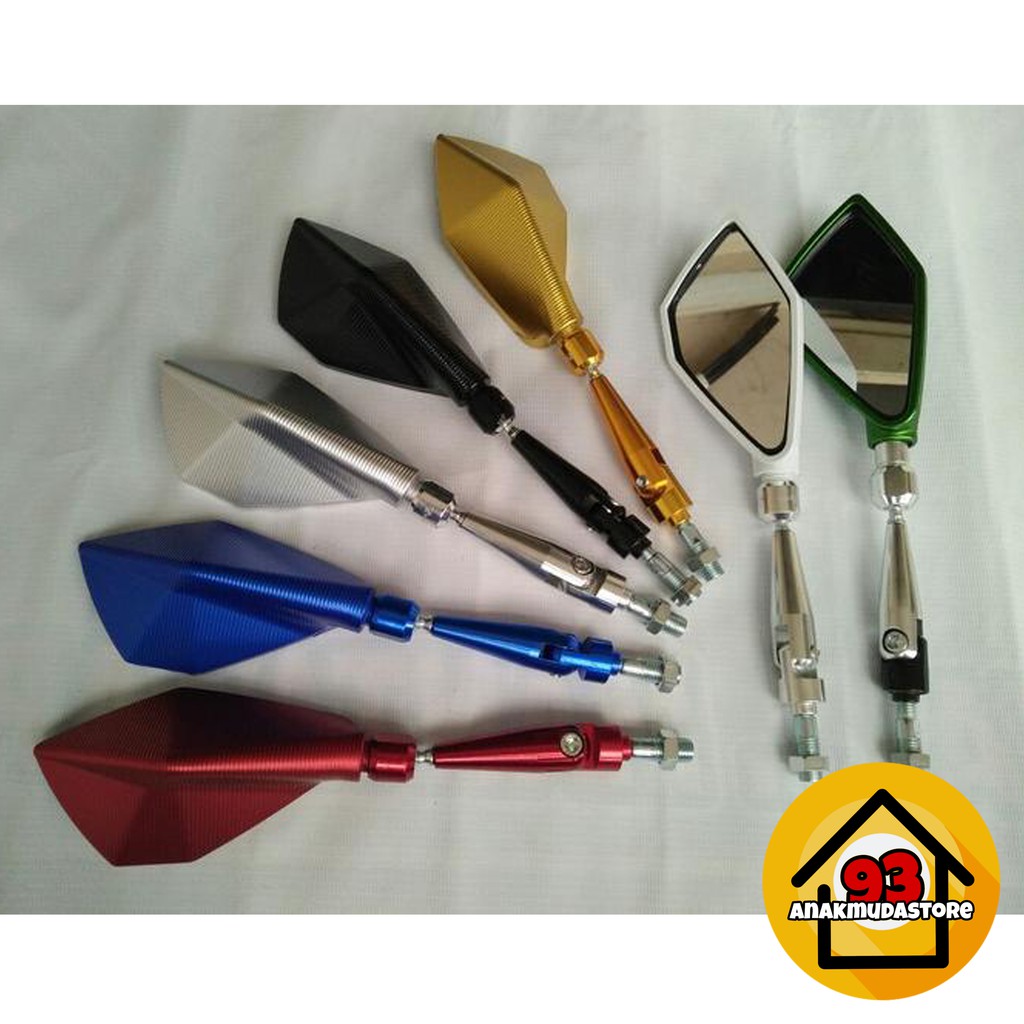 Spion Tomok Lipat Variasi Full Warna CNC motor Vixion Nmax CB150 Satria FU Beat Vario R15