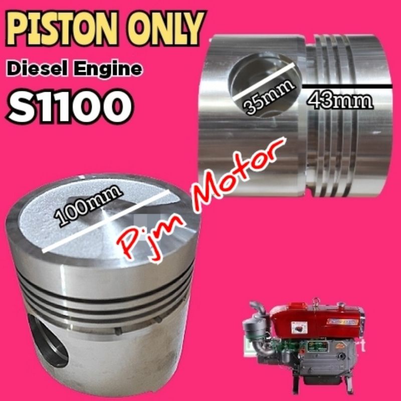 Piston seher Mesin pengerak Diesel S1100 Dongfeng 16Pk s 1100