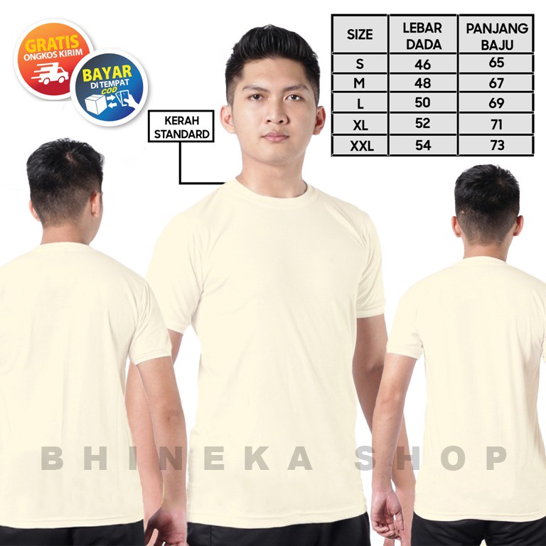 Kaos Polos Cream Satpam Terbaru Kaos Polos Security  Kerah Pendek Warna cream