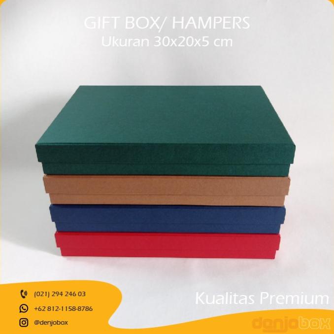 

[COD] Gift Box/ Hampers/ Kotak Kado Polos Uk. 30x20x5 cm, Dark Green-Premium [COD]