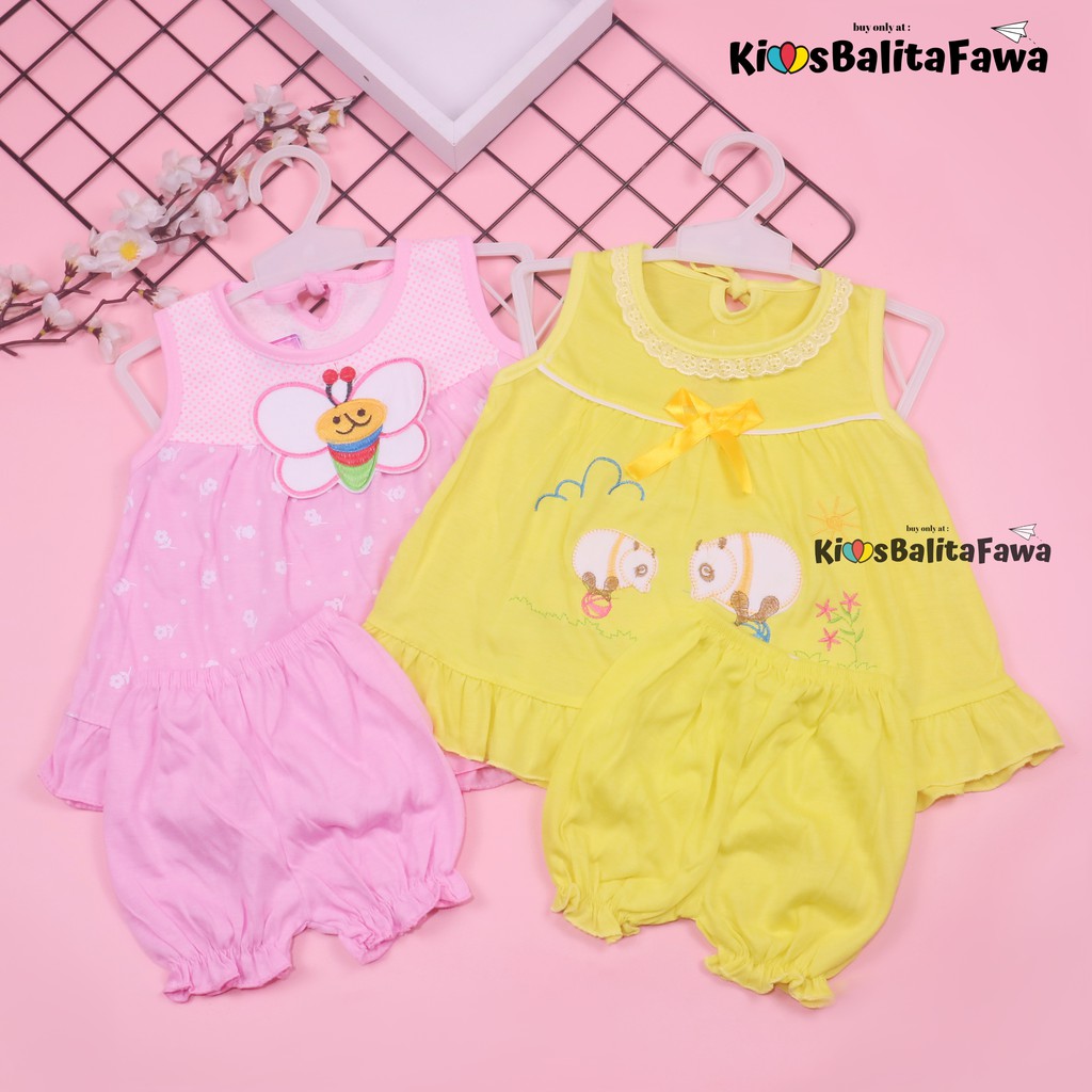 (BUY 1 GET 1) Setelan Bayi 0-12 Bulan / Anak Perempuan Baju Lengan Celana Pop Set Baby New Born