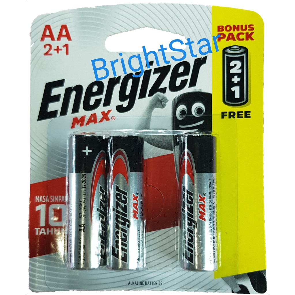 Energizer MAX Baterai (Battery) Alkaline AA E91 LR6 3 PCS