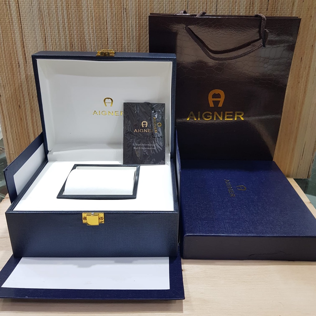 BOX AIGNER ORIGINAL FULSET BOOK BAG GARANSI 1 TH