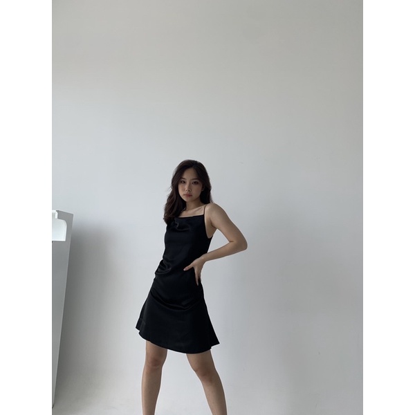 Olivia Short Satin Dress / Dress Mini Satin Wanita