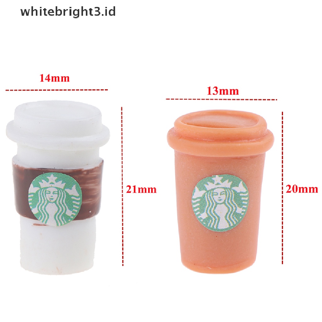 {whitebright3.id} 3Pcs 1:12 Dollhouse Miniature Coffee Drinks Cup Model Dolls Kitchen Food Toy ,