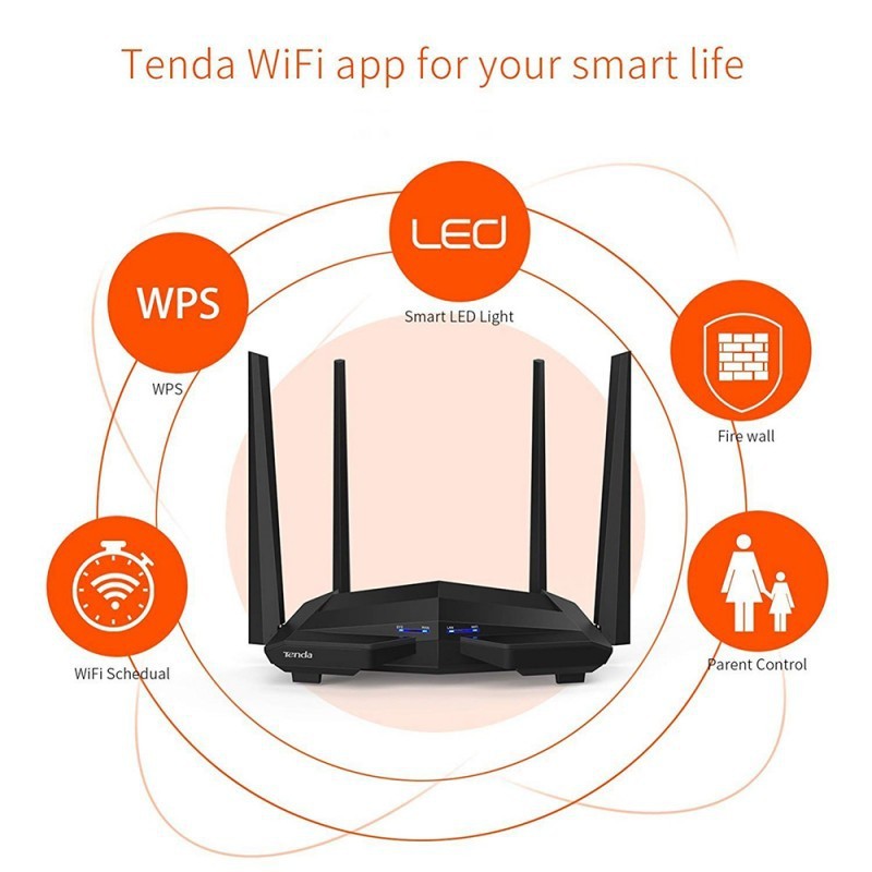 Tenda AC10U Smart Dual-Band Gigabit MUMIMO AC10 U Wireless Router