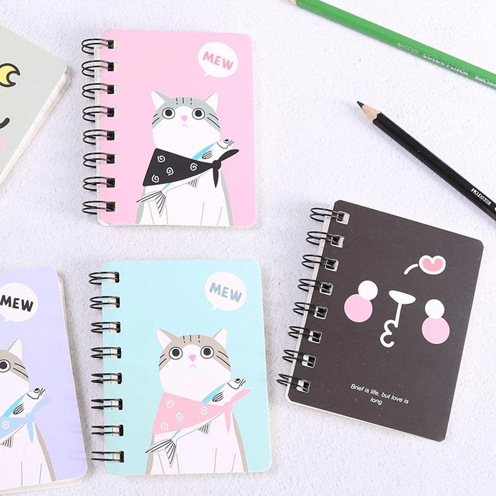 [Elegan] Kartun Kucing Notepad Kawaii Planner Robek Alat Tulis Sekolah Buku Latihan Perlengkapan Kantor Tulisan Pads Diary Buku Tangan Akun