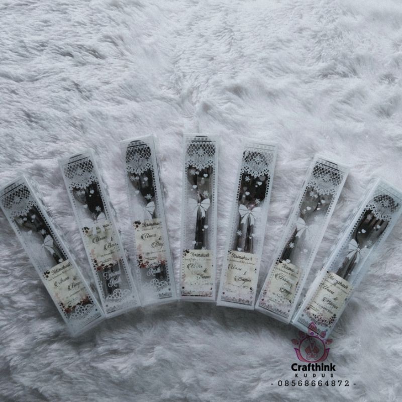 souvenir sendok garpu bungkus mika, souvenir murah, souvenir pernikahan,souvenir sendok garpu