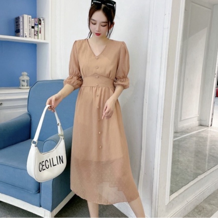 CASUAL DRESS CHIFFON PREMIUM IMPORT ALL SIZE KOREAN STYLE OFFICE LOOK