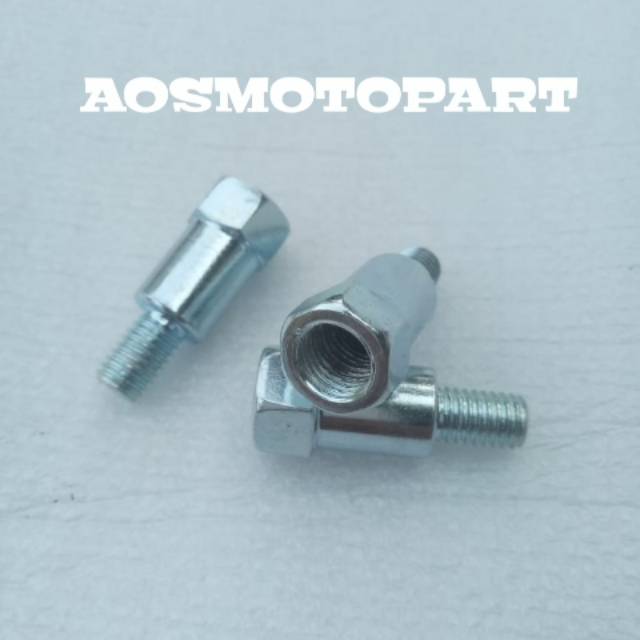 sambungan spion dudukan kaca spion drat 14-12 untuk spion motor suzuki
