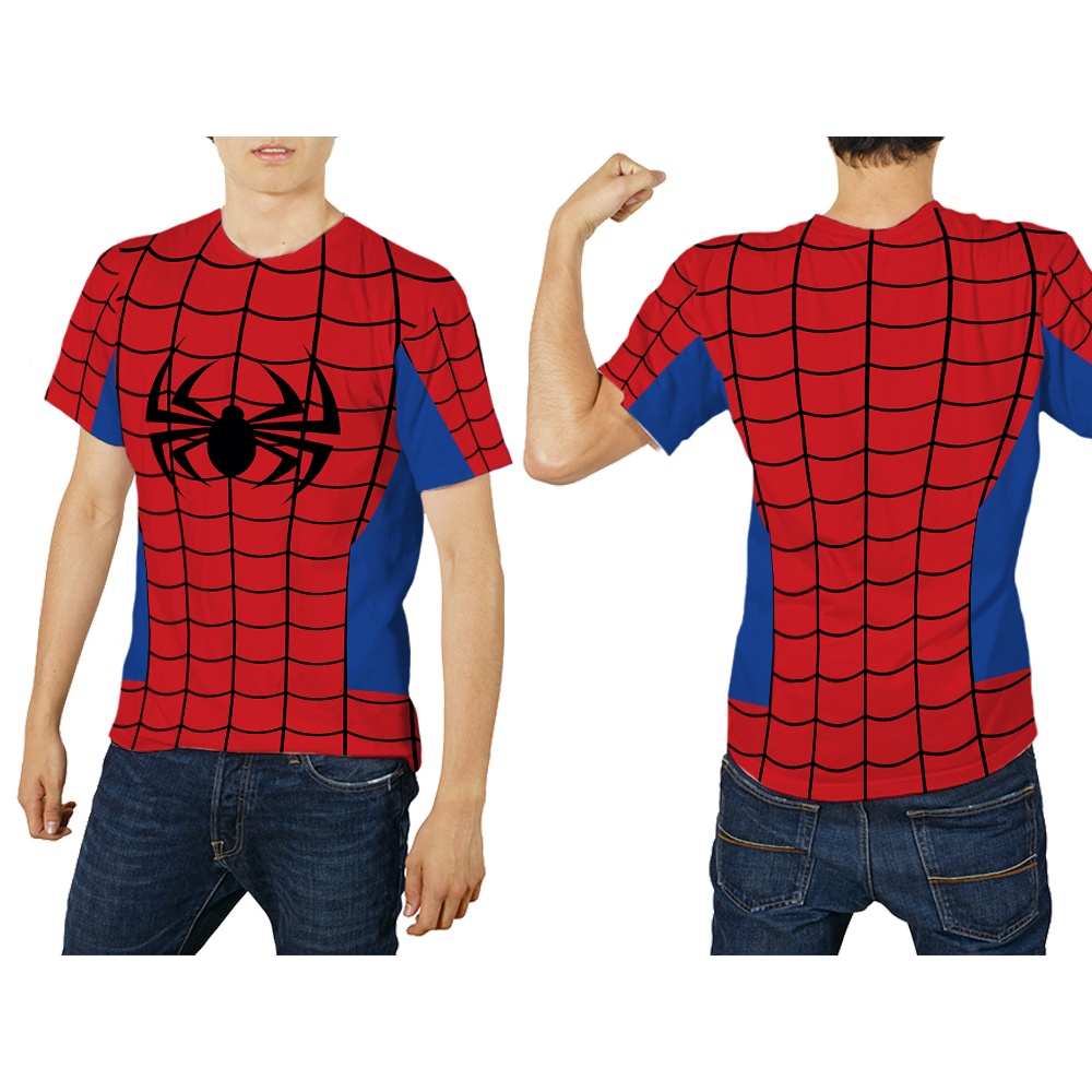 [Riashop] Kaos KOSTUM SPIDERMAN | Kaos Spiderman Dewasa | Kaos Spiderman Pria - FS