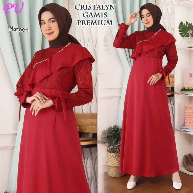 Gamis mewah CRYSTALYN gamis muslimah pesta kondangan bridesmaid