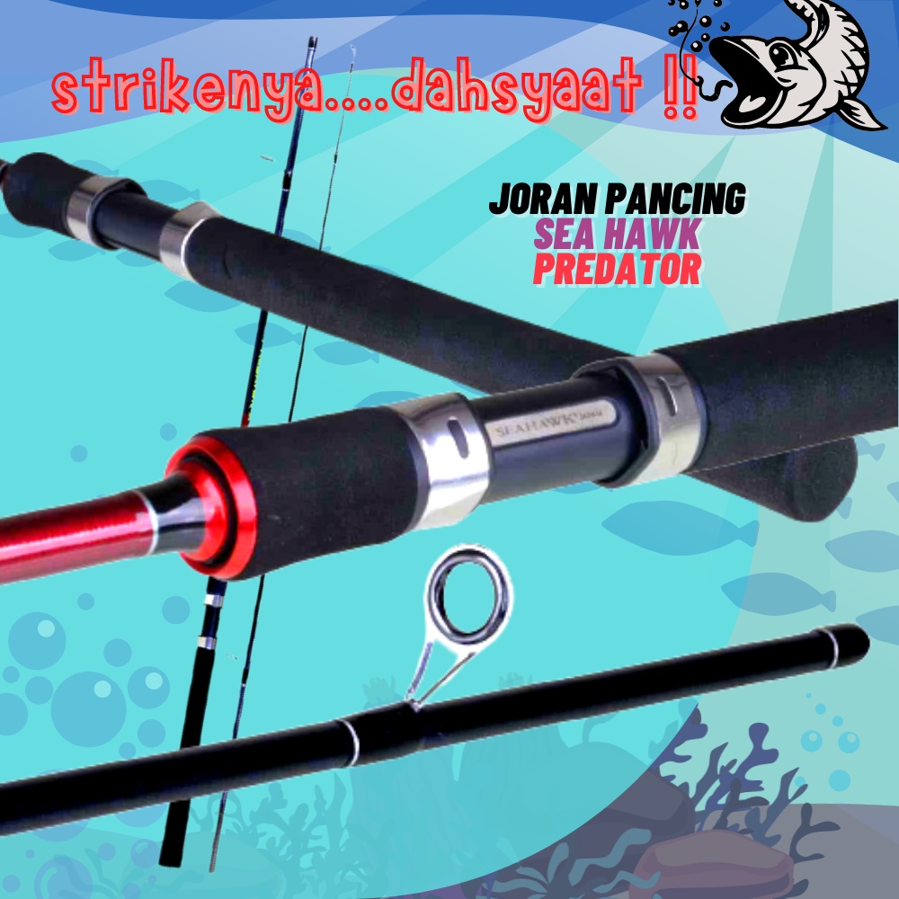 Stik Joran Seahawk Predator 602 180Cm Alat Pancing Ikan Spinning 8 - 20 lb Set Hobi Olahraga Outdoor