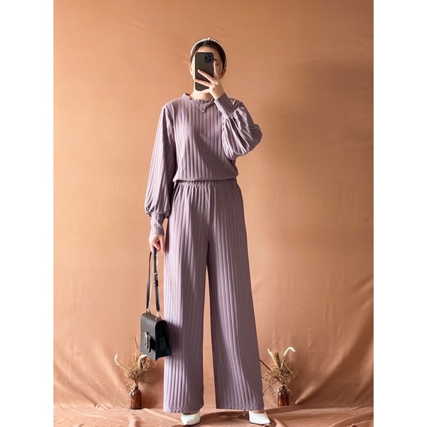 Zolly Set (1 Set Long Knit dengan Premium look)