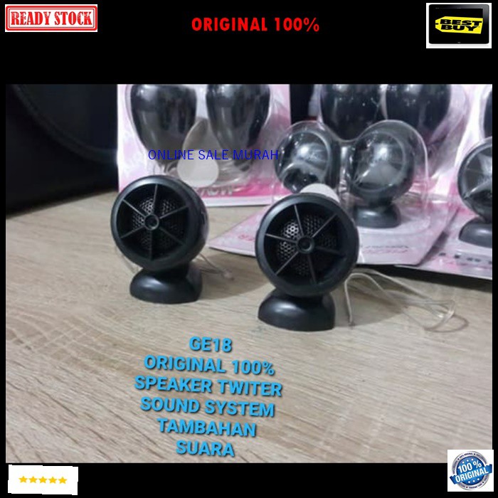 G18 Original 100% speaker piezo tweeter super treble twiter spk mini mobil car audio sound musik suround magnet surround tambahan piezoo pasif suara coil booster G18   sepasang satu set  Bisa DIPAKAI SEGALA JENIS AUDIO  Deskripsi : *Specially quality *Res