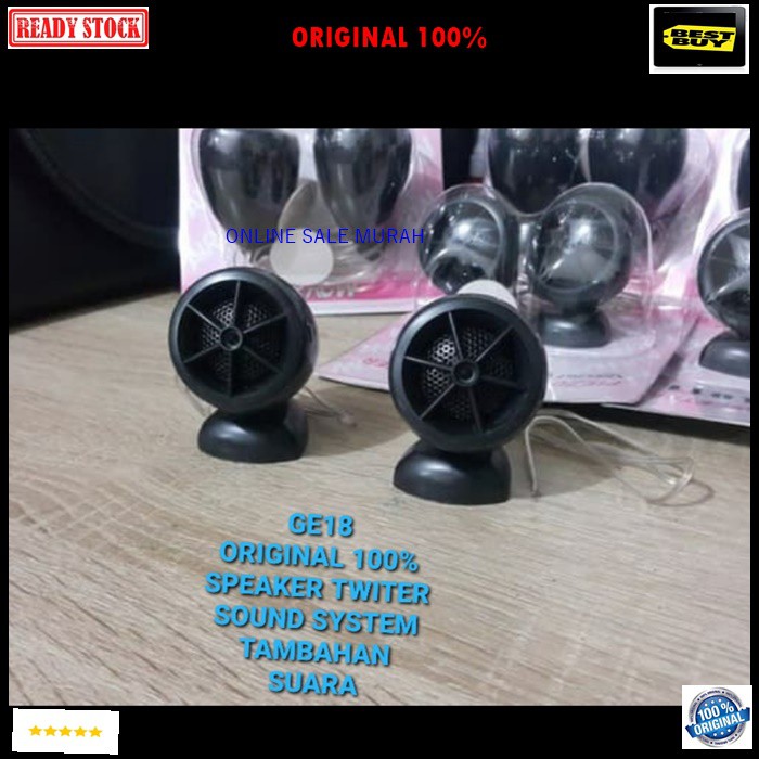 G18 Original 100% speaker piezo tweeter super treble twiter spk mini mobil car audio sound musik suround magnet surround tambahan piezoo pasif suara coil booster G18   sepasang satu set  Bisa DIPAKAI SEGALA JENIS AUDIO  Deskripsi : *Specially quality *Res