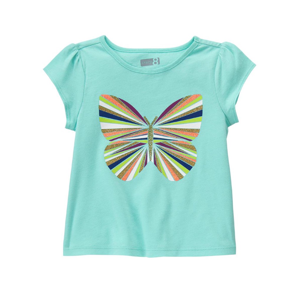 KAOS ANAK CRAZY 8 ORIGINAL - SPARKLE BUTTERFLY TEE