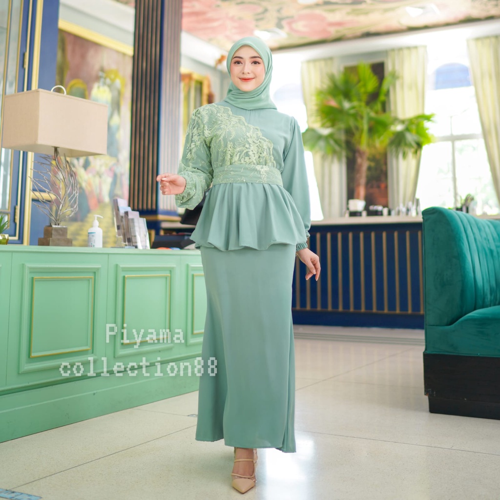 (NEW MODEL)GAMIS BRUKAT TILE MIRANDA SIZE M L XL XXL GAMIS TERBARU FASHION MUSLIM GAMIS KONDANGAN WANITA DRESS KONDANGAN