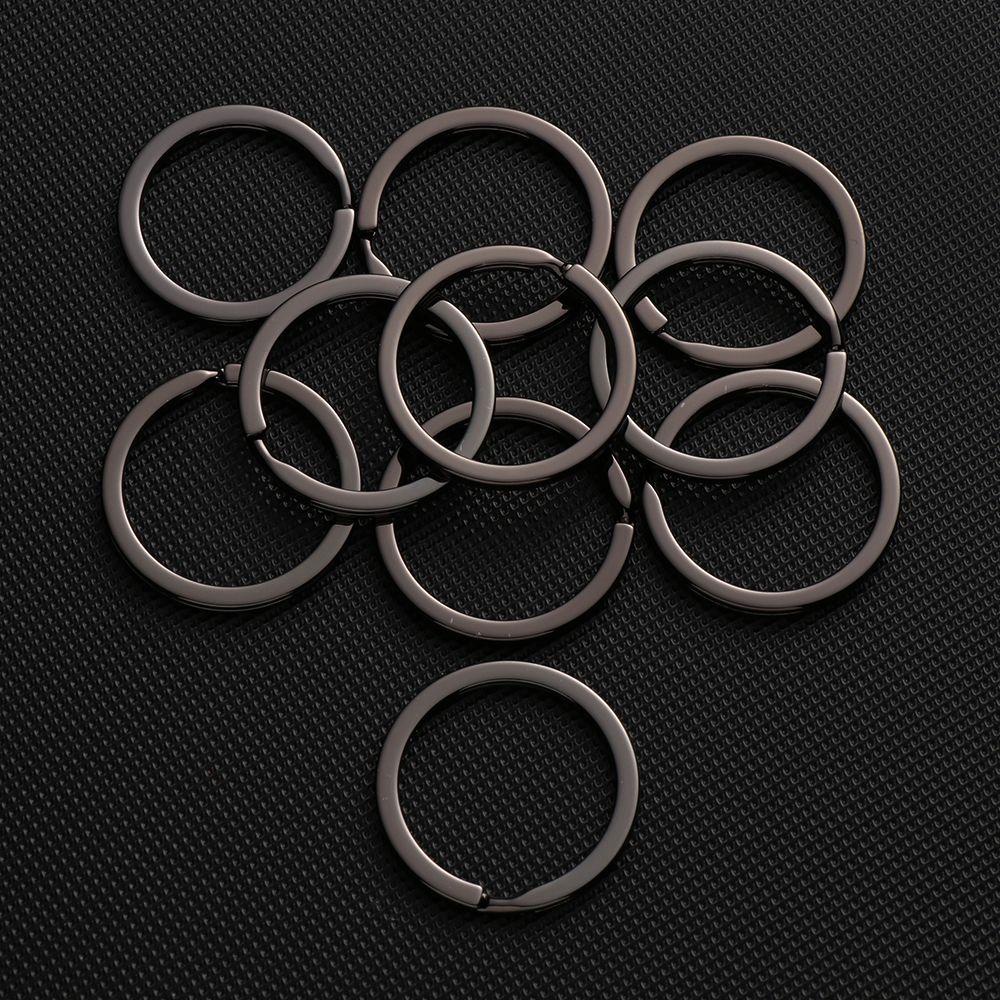 Lily 10pcs/lot 25mm 28mm 30mm Split Kunci Ring Bulat Konektor Saku Carabiner