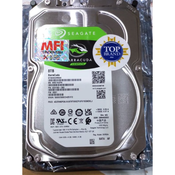 Seagate Barracuda 8TB Harddisk Internal - HDD SATA 3.5&quot;