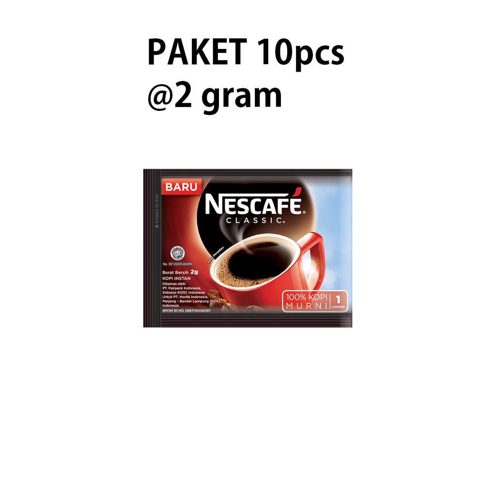 

Nescafe Classic 2 gram 10 pcs