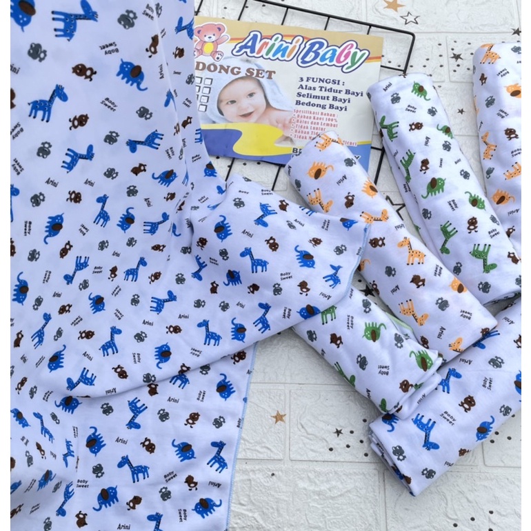 PROMO 7.7 6 PCS Bedong Bayi Pernel Bayi Alas Ompol Bayi Alas Tidur Bayi Selimut Bayi Pernel Fullprint Bedong Full Sablon DNW BABY