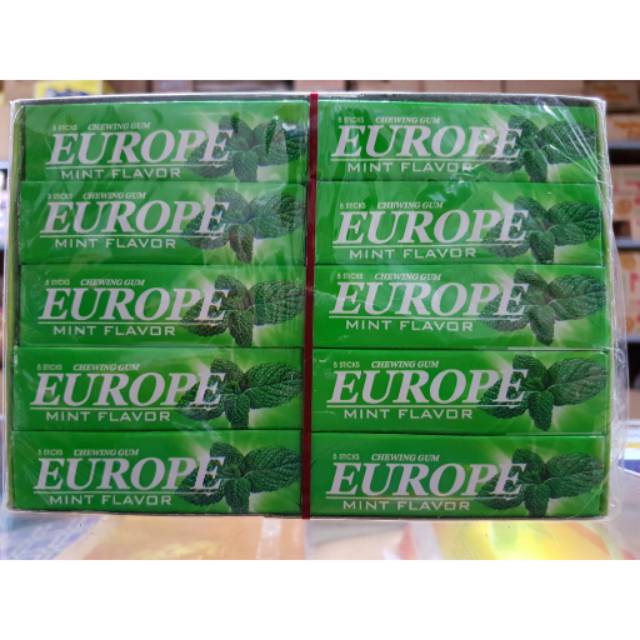 Permen karet europe rasa mint