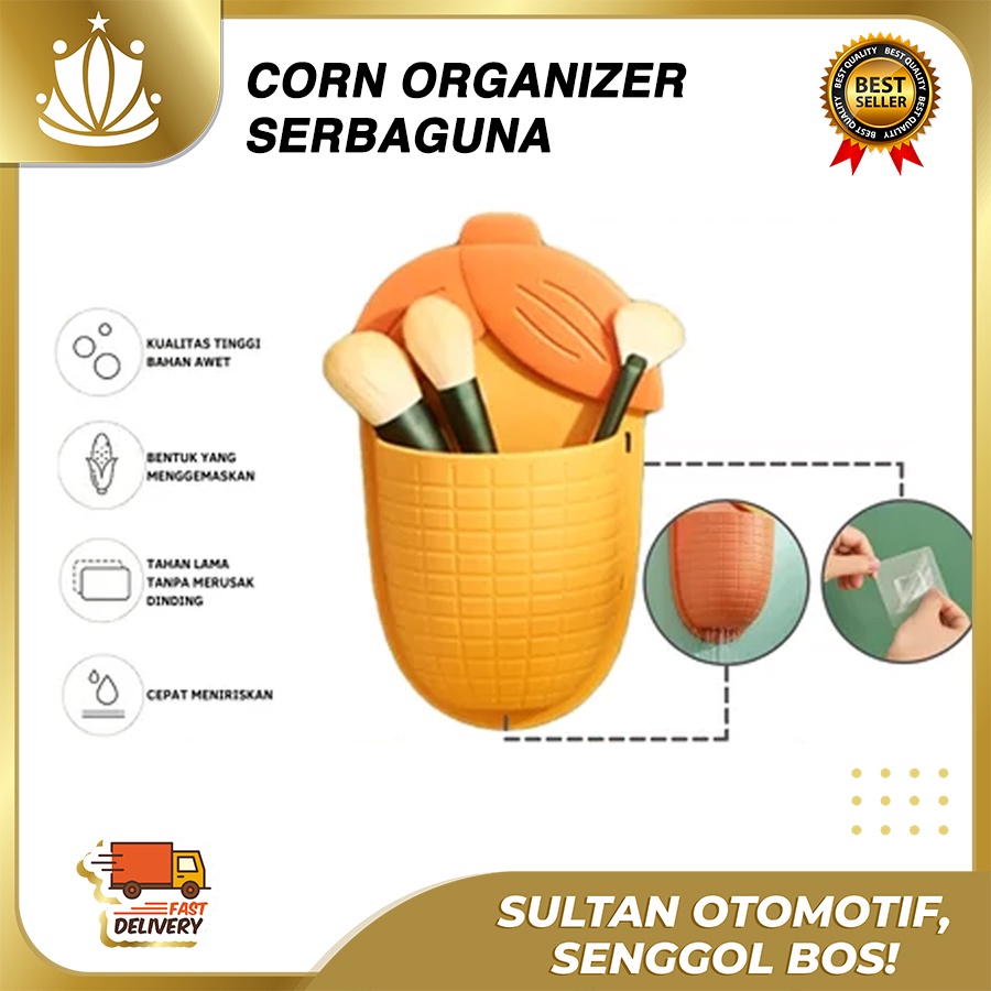 CORN Storage Organizer Rak Gantung Tempel Kuat Lucu