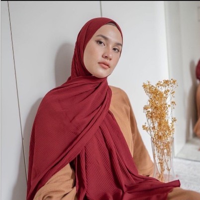 Pashmina Plisket/Pashmina Plisket Pashmina Full Plisket/Pashmina Plisket Tanpa Lipatan Tengah Murah!-1