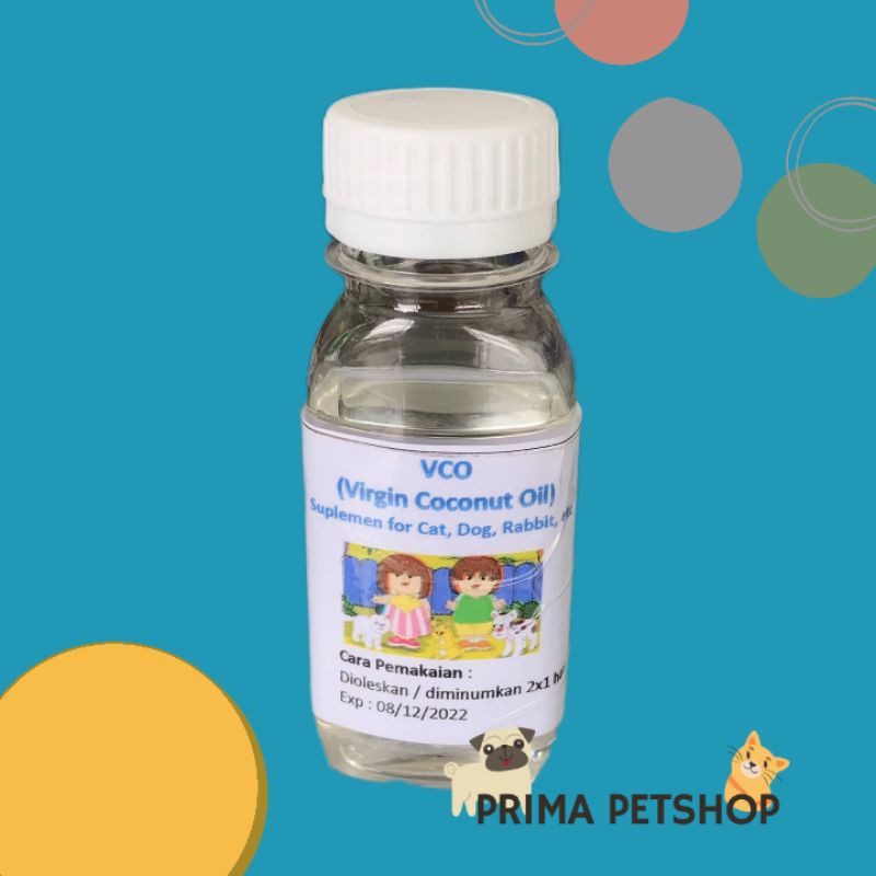 VCO 60ml VIRGIN COCONUT OIL MINYAK KELAPA MURNI ASLI UNTUK KUCING ANJING DAN KELINCI OBAT DAN SUPLEMEN