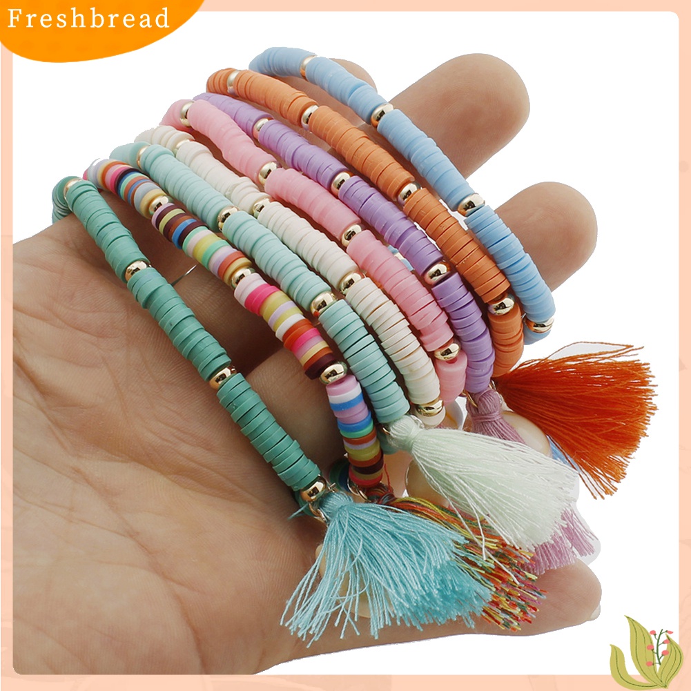 [TERLARIS]Friendship Bracelet Bohemian Rope Shell Charm Tassel Bangle Women Jewelry Gift