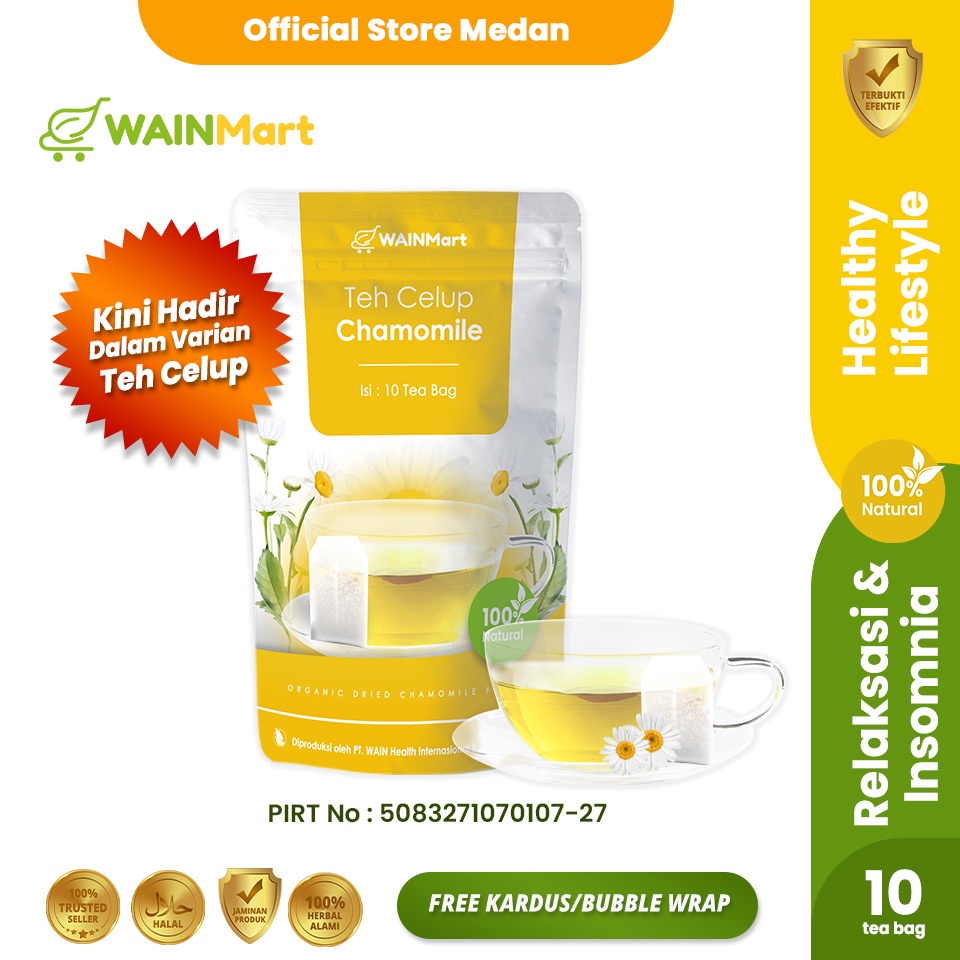 ANTI INSOMNIA !!! Teh Celup Chamomile Teh Herbal Alami Relaksasi Kaya Antioksidan Terbaik