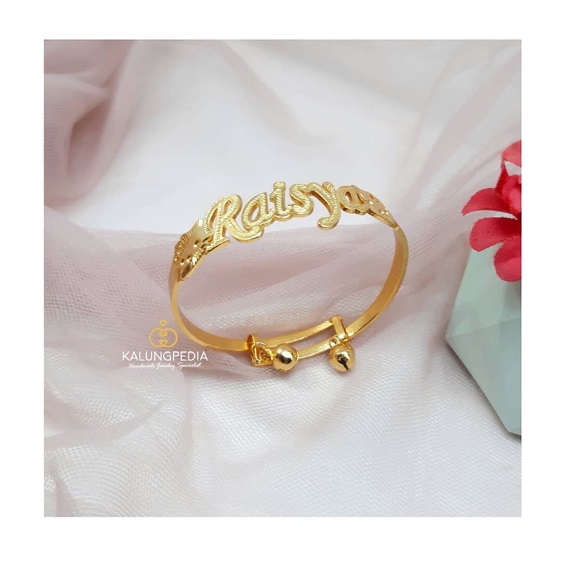 Gelang Nama bangle anak/ Gelang Lapis Emas