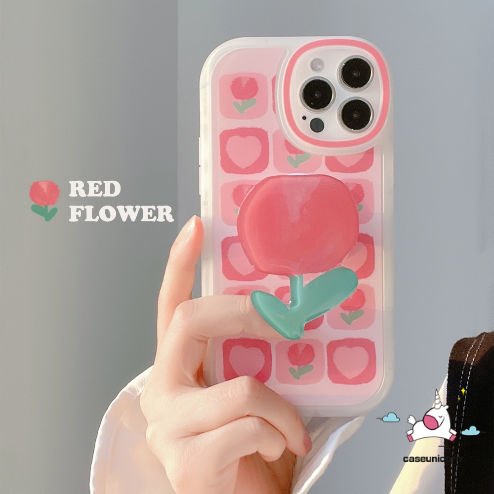 Soft Case Tpu Motif Bunga Tulip Untuk iPhone 11 13 12 Pro Max 7 6 6s 8 Plus X XR XS Max SE 2020