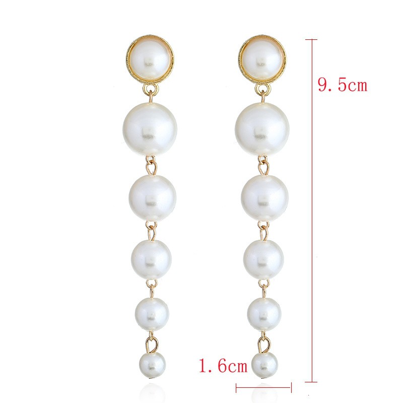 Korean personality pearl long earrings female atmospheric earrings fashion jewelry