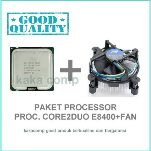 Prosesor Intel core 2 duo E8400 (3.0ghz) + FAN BARU