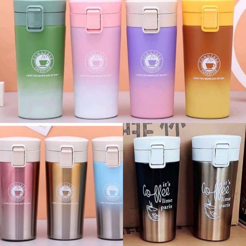 (COD)Termos Kopi Gradasi/Termos Travel Mug Tahan Air Panas atau Dingin