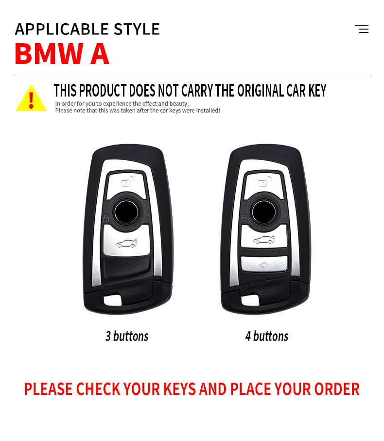 Car Key Case Cover Keychain For Bmw E81 E87 E46 E90 F30 G20 E39 E60 F10 E83 X4 I3 M3 M4 1 3 5 Series Remote Key Holder Metal