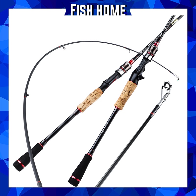 Joran Pancing Spinning Casting Spinning Rod EVA Menangani Fleksibilitas Yang Baik Gaya Tarik Kuat M ML Power 2 Bagian 2.1m Baitcasting Fishing Rod untuk Air Asin Sungai Air Tawar Danau Memancing Ikan Mas Fishing Rod