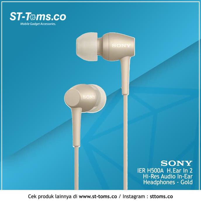 SONY IER H500A / H500A H. EAR IN 2 HI-RES AUDIO IN-EAR HEADPHONES GOLD