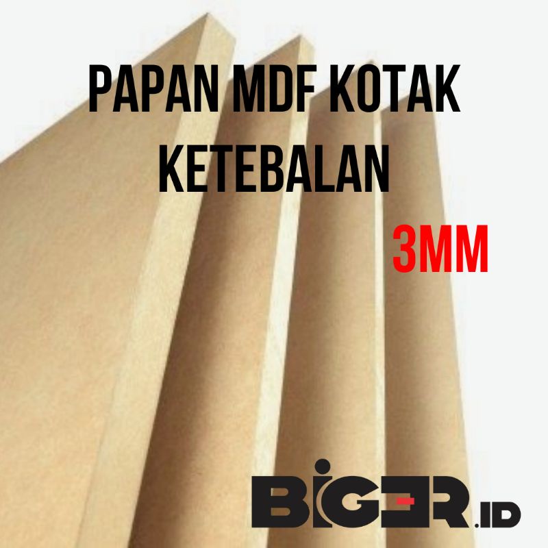 Papan MDF polos 30cmX40cm / Papan kayu MDF lembaran 30X40 / Bahan MDF potongan 30cmX40cm / Papan MDF