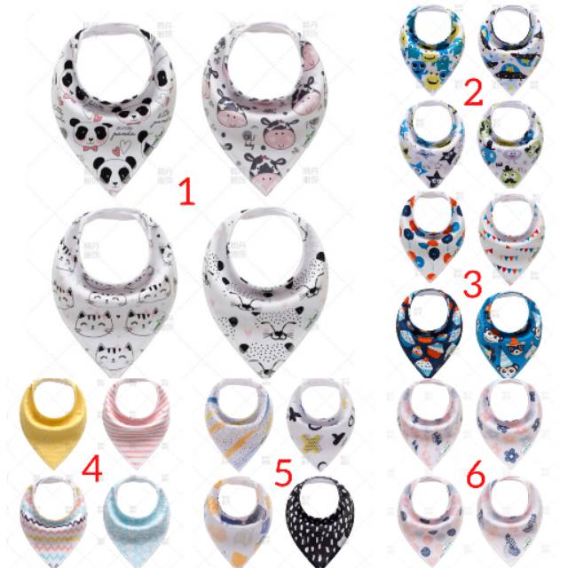 Bandana Bib/Slabber/Tatakan Iler Set isi 4