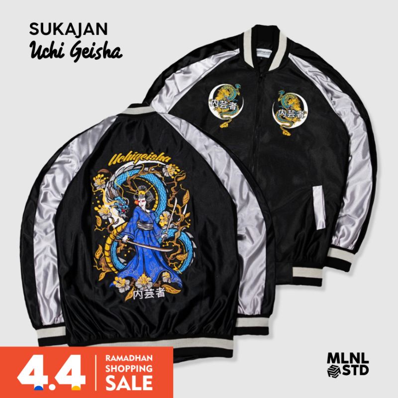 Jaket Sukajan Geisha Sukajan Murayama Dragon Bushido Kitsune Jaket Sukajan Phoenix Sukajan Bordir