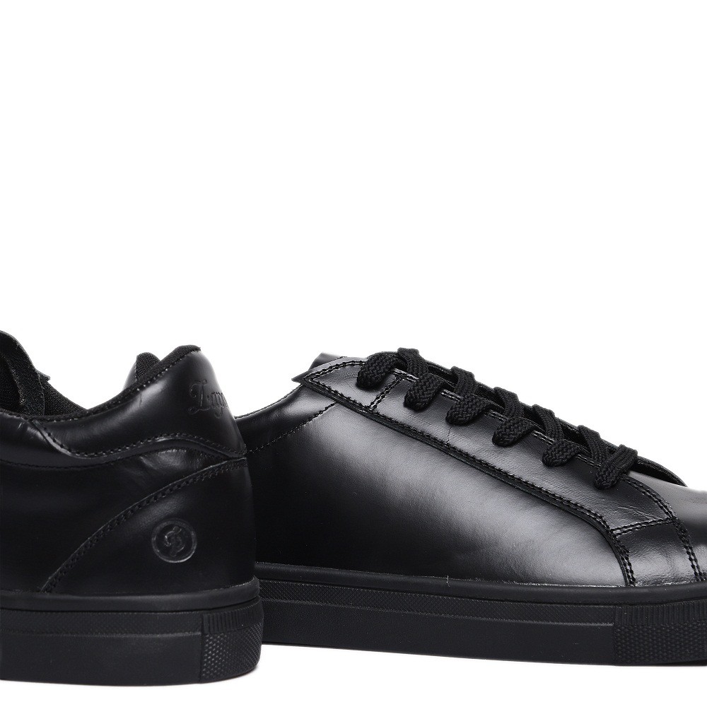 Blanco Black | Sepatu Sneakers Kulit Asli Hitam Casual Kasual Polos Ori Footwear | FORIND x Zapato