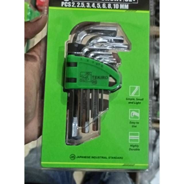 KUNCI L KECIL TEKIRO UKURAN 2-10MM, MURAH PERKAKAS OTOMOTIF