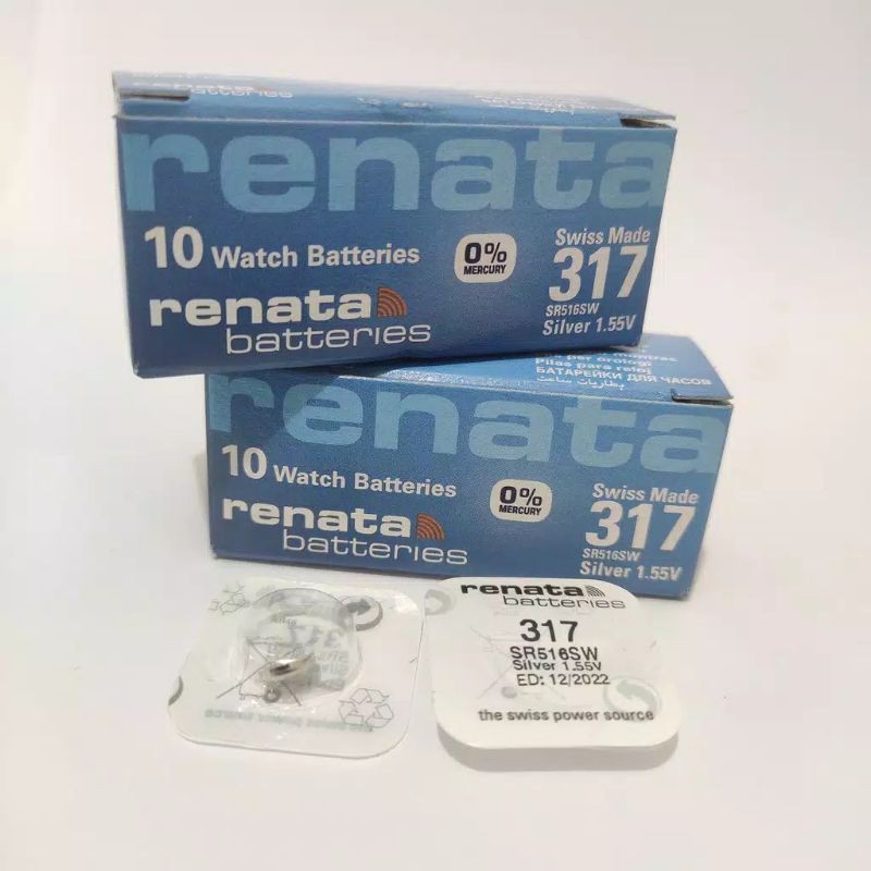 Baterai Renata 317 SR516SW Original / Batrai batre battery Renata 317 [ RENATA 317 SR516SW ]